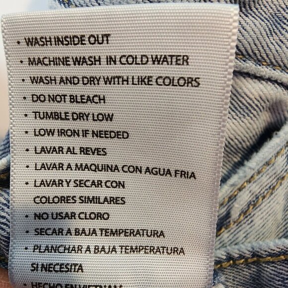 KanCan Nonstretch High Rise Ripped Boyfriend Jeans Thrashed Light Wash Denim 32 - Picture 6 of 9